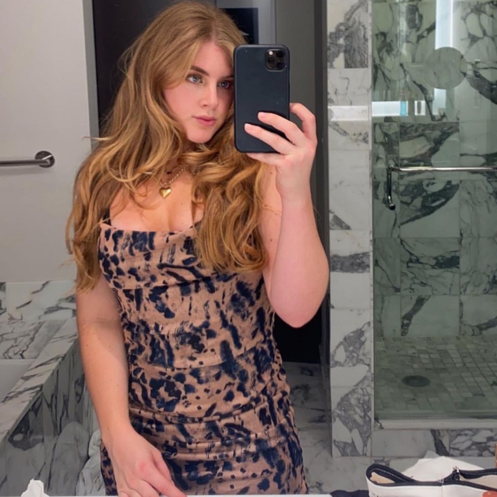 Pretty little thing Black and Tan mini dress